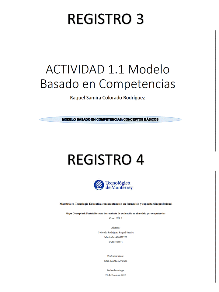 Pareo de registro 3 y 4