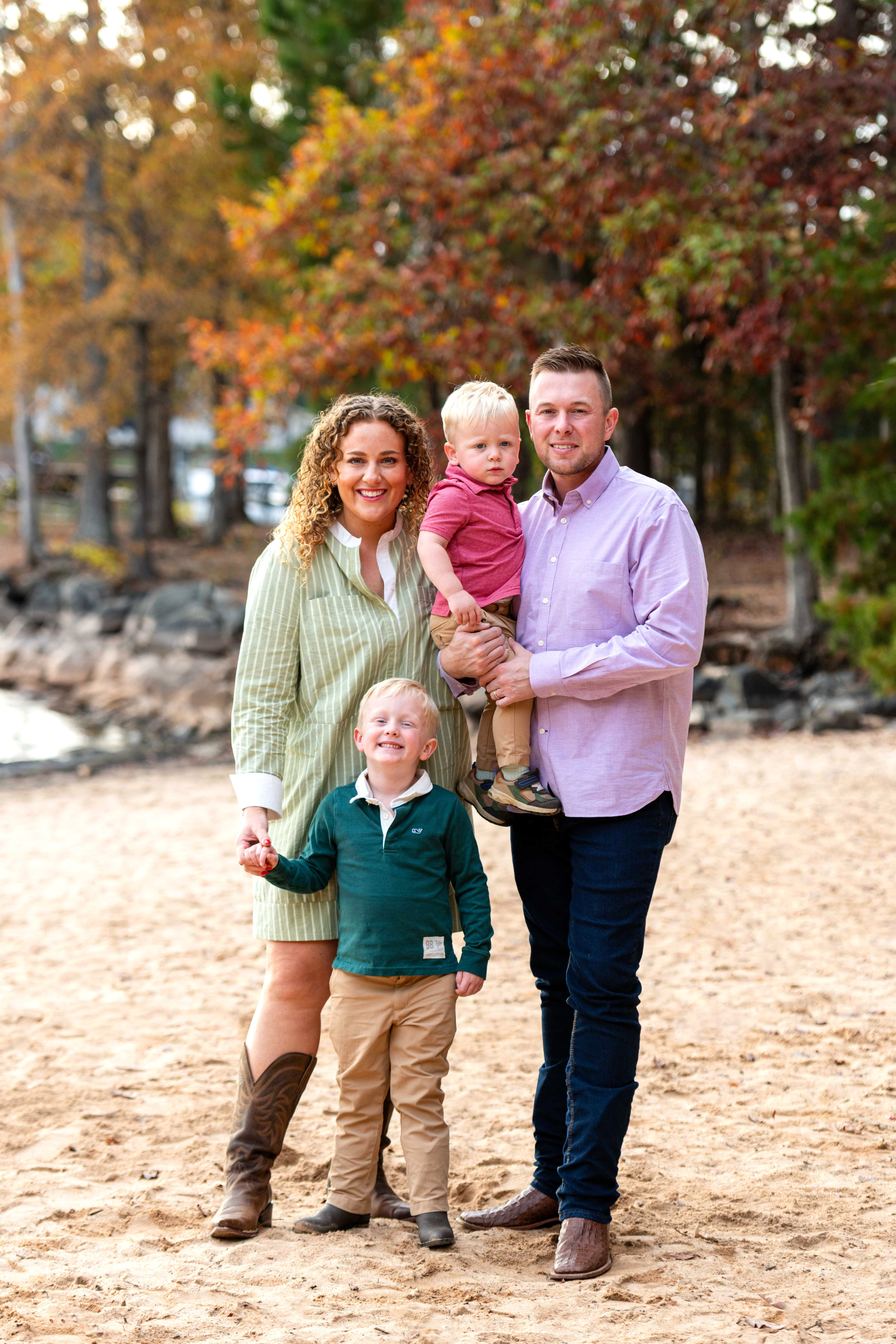 Fall family photos at Jetton Park in Cornelius NC.  Lake Norman family photographer. 