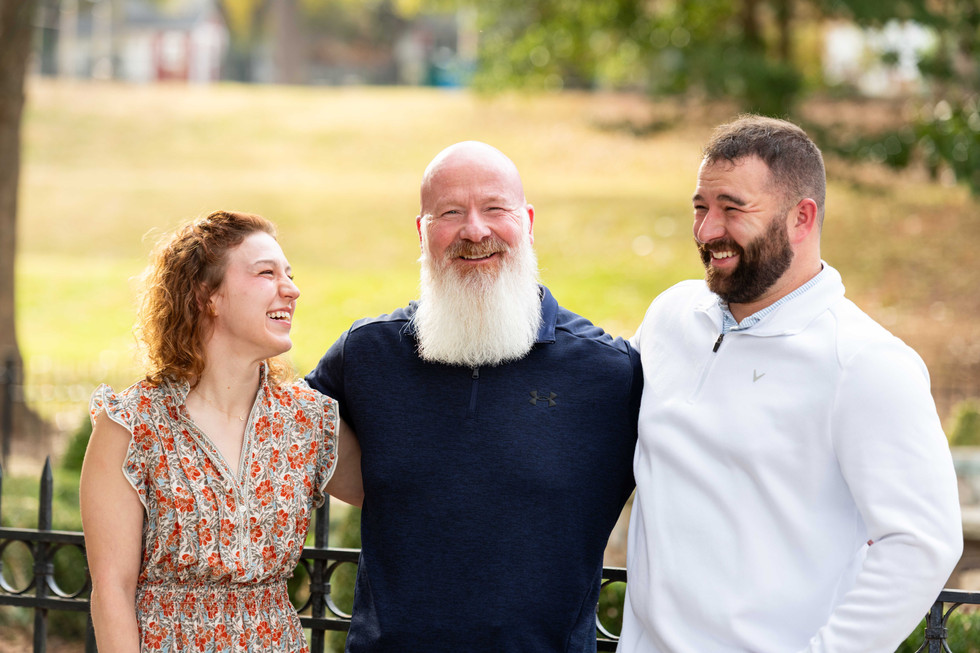 Belmont, NC Family Photographer. Fall family photos at Stowe Park and on Main Street in Downtown Belmont.