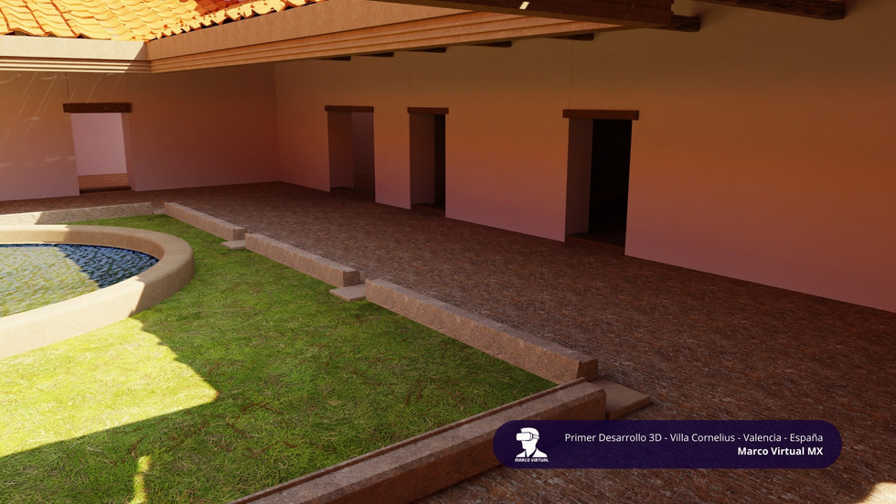 vista 3D diseño villa españa valencia render 3D
