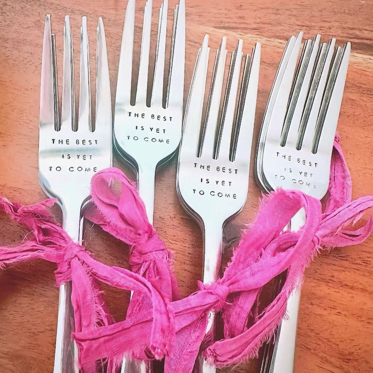 Hand Stamped Forks
