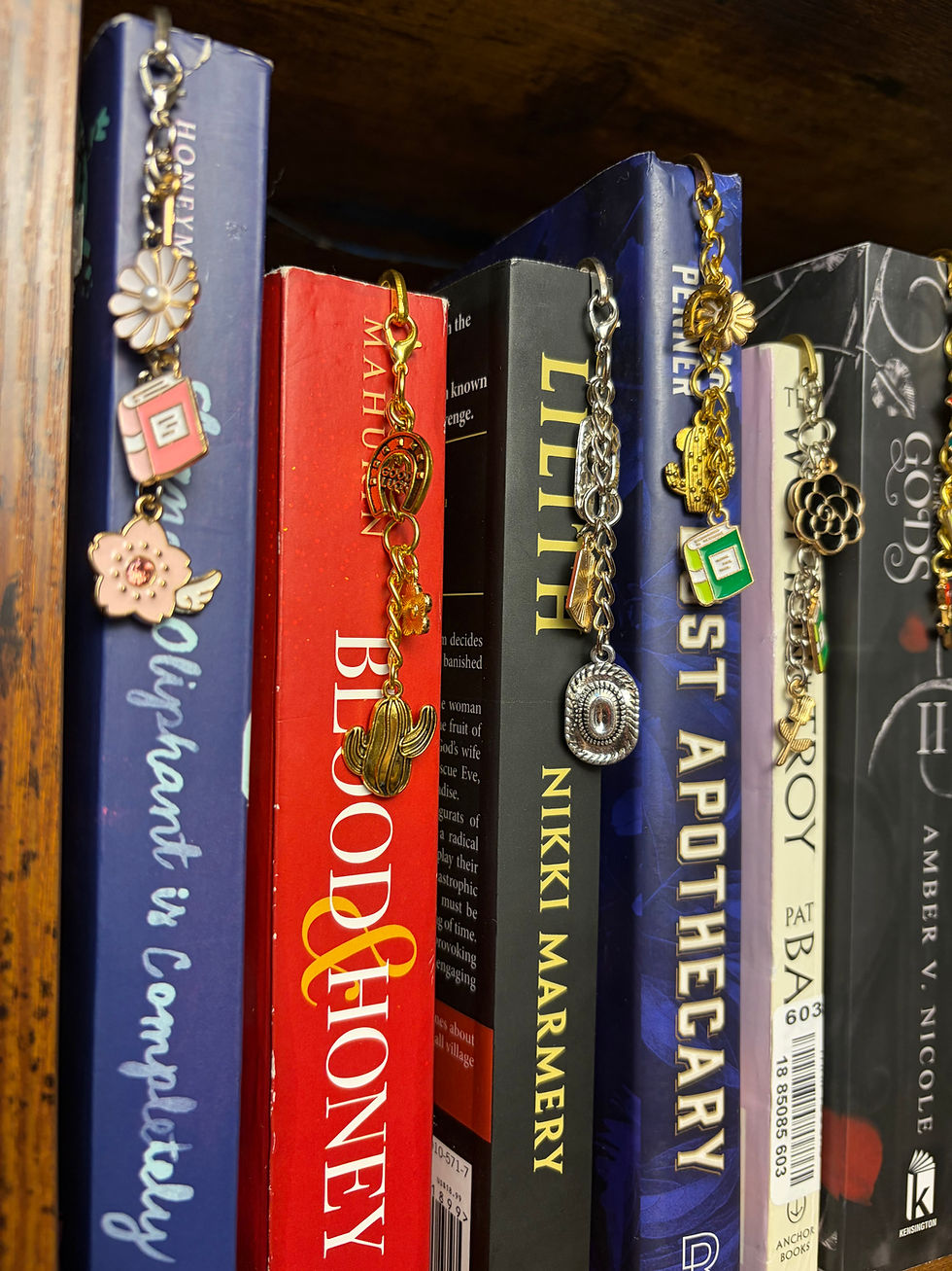 Thumbnail: Metal Bookmark Hook with Charms 