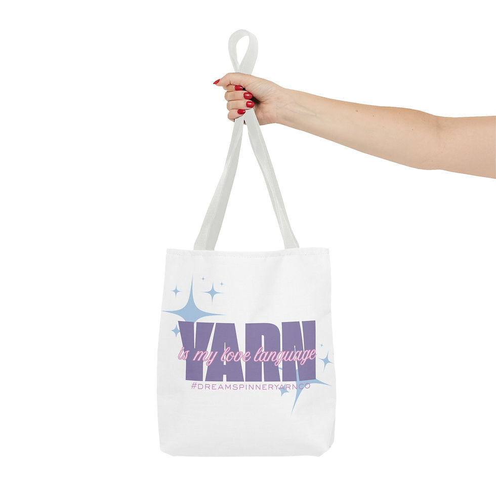 Thumbnail: Dream Spinner Yarn Love Language Tote Bag