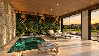 Spa tropical de luxo ao pôr do sol.png