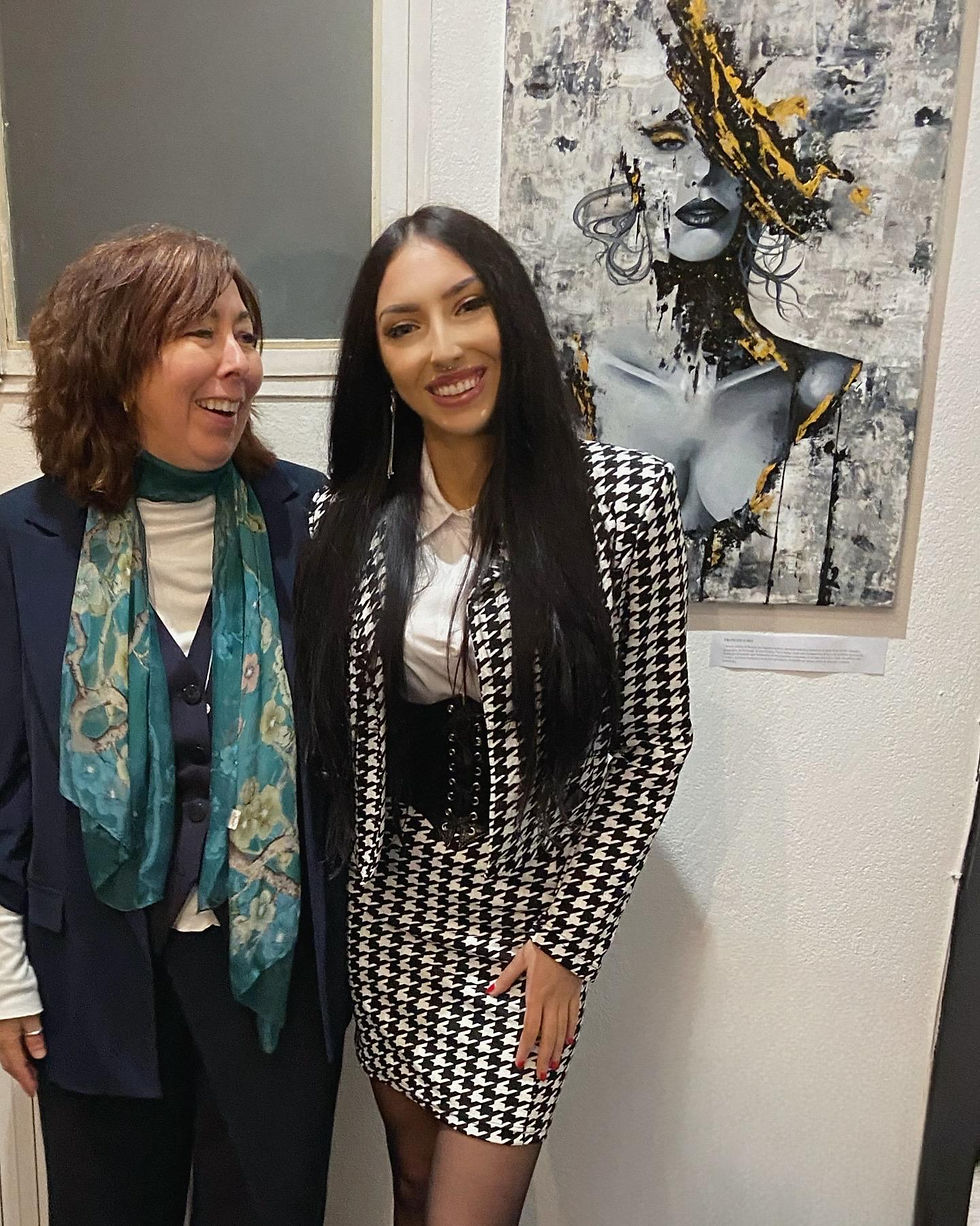 Francesca Dei at Galleria Accorsi Arte in Turin, Italy, with Dr. Daniela Accorsi
