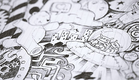 Ilustración blanco y negro