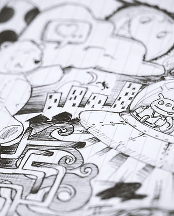Black and White Illustration