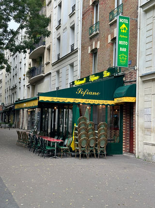 Caisson lumineux double faces avec décors adhésif
