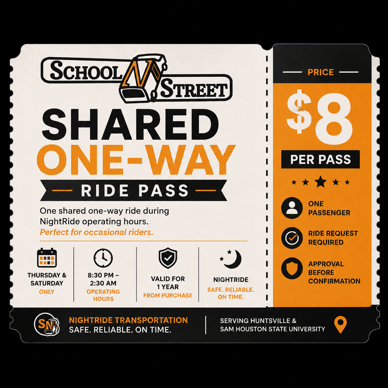 Shared One-Way Ride Pass