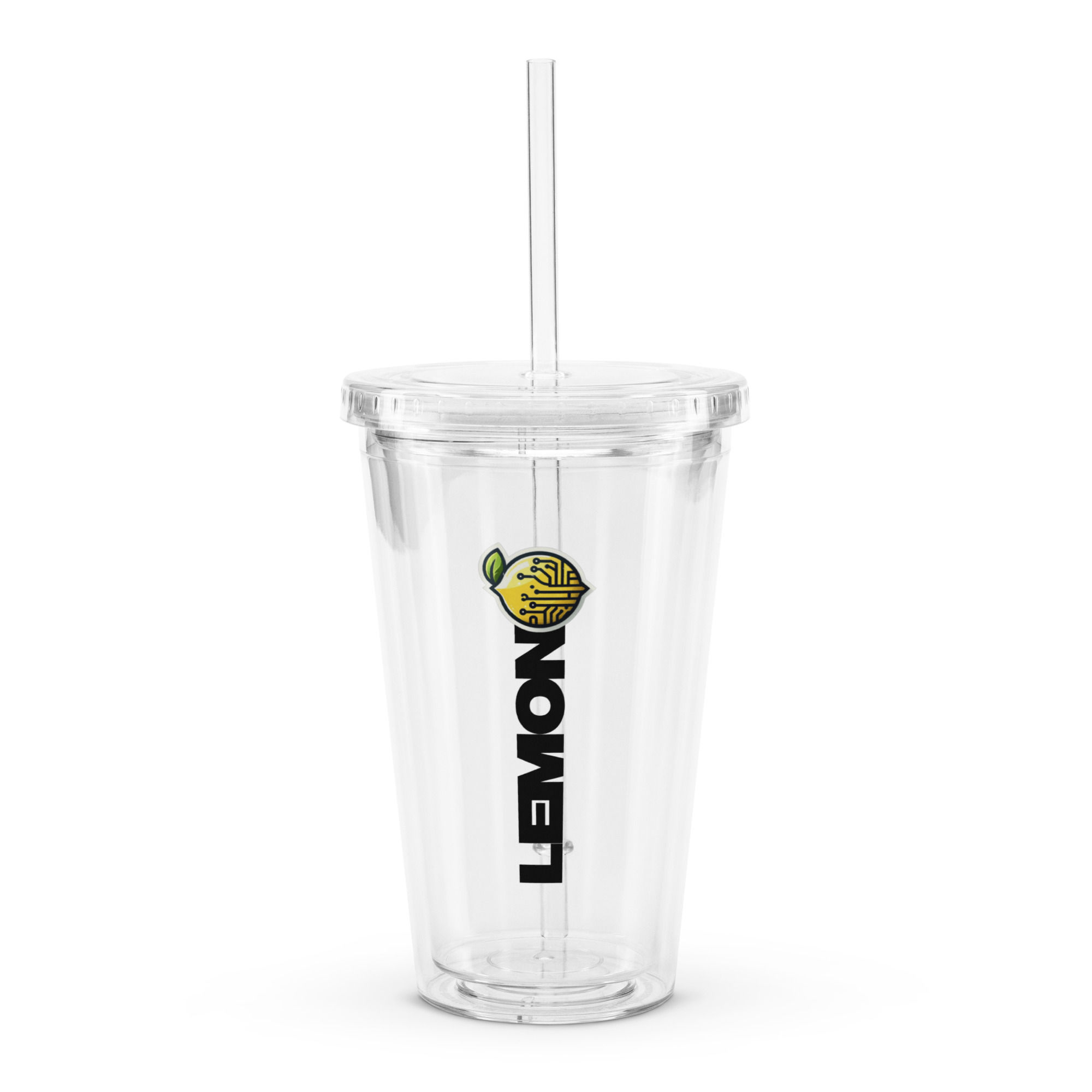 Lemon Clear plastic tumbler