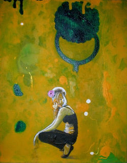 wild rose in her hair