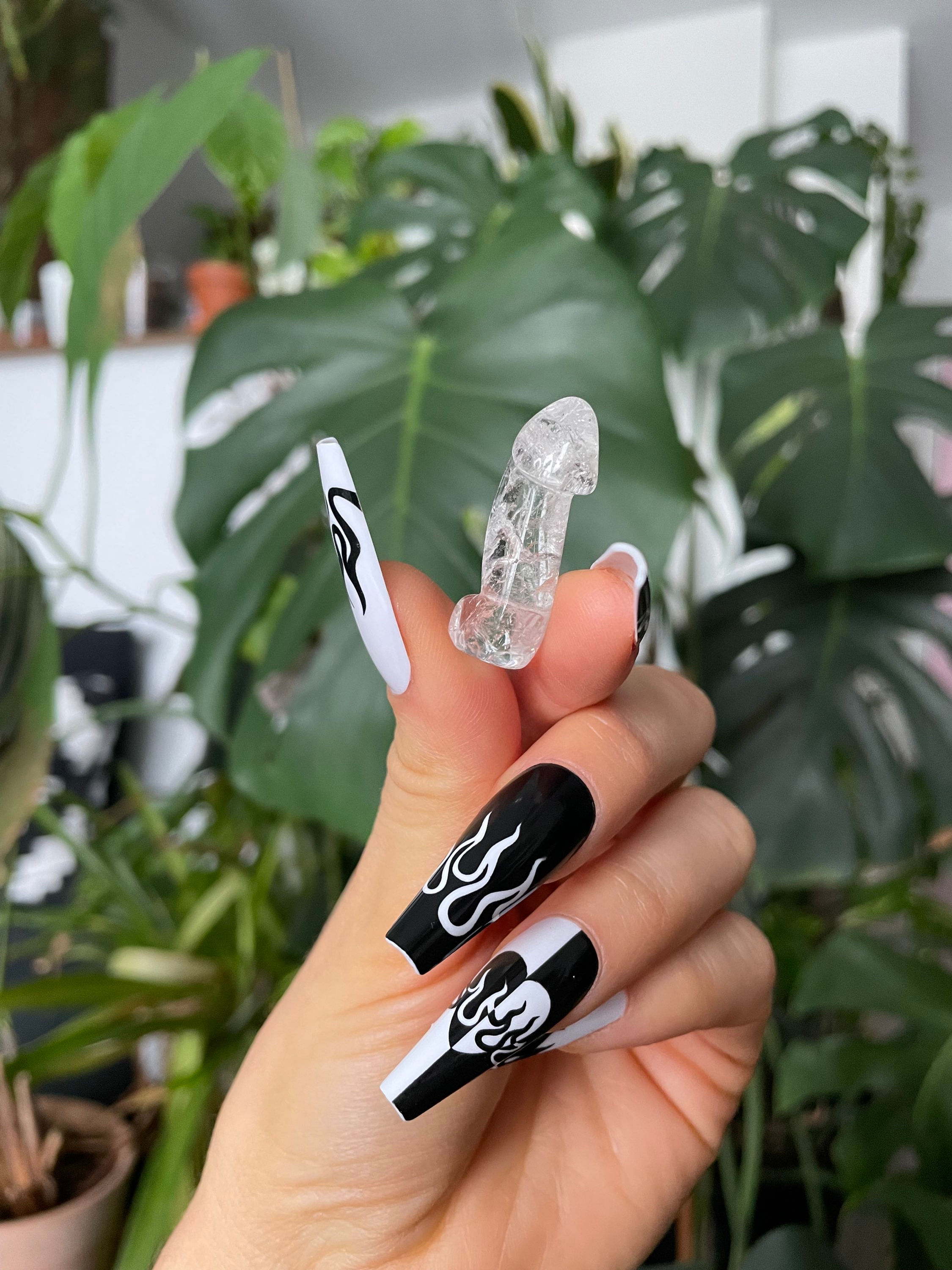 Mini pénis de Quartz transparent 