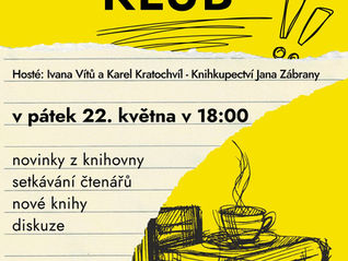 Čtenářský klub 22. 5. v 18:00