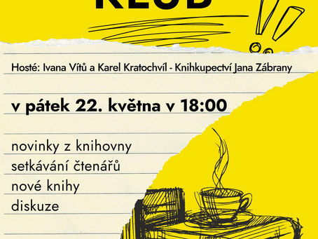 Čtenářský klub 22. 5. v 18:00