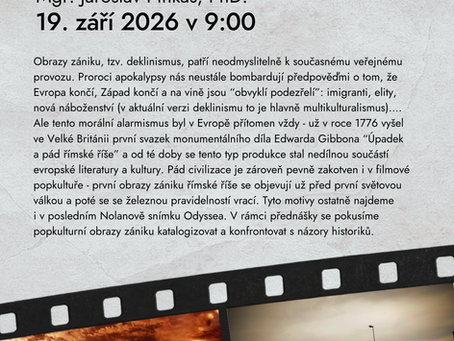 Plakát přednášky Zánik civilizace