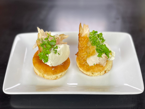 Vánoce s Rybí zahradou: Bliny s uzeným jeseterem