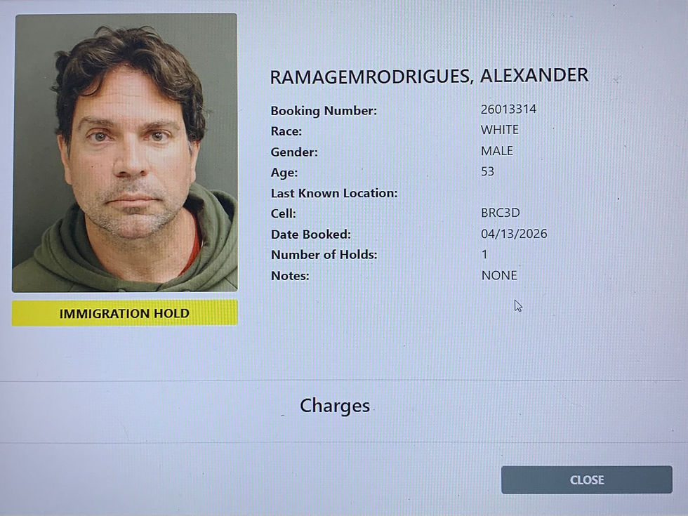 Nome grafado errado dificulta localização de brasileiro (Foto: Sistema Carcerário do Condado de Orange)