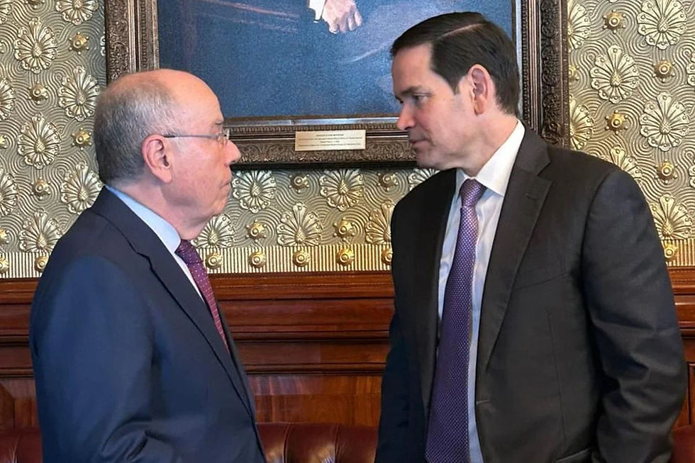 Mauro Vieira e Marco Rubio em reunião na Casa Branca nesta quinta-feira (Foto: Divulgação/ Embaixada do Brasil)