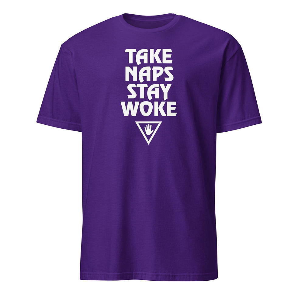 Thumbnail: Take Naps Stay Woke T-Shirt White Logo