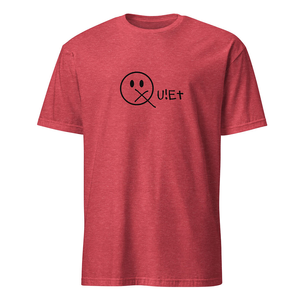 Thumbnail: Quiet black text logo Unisex T-Shirt