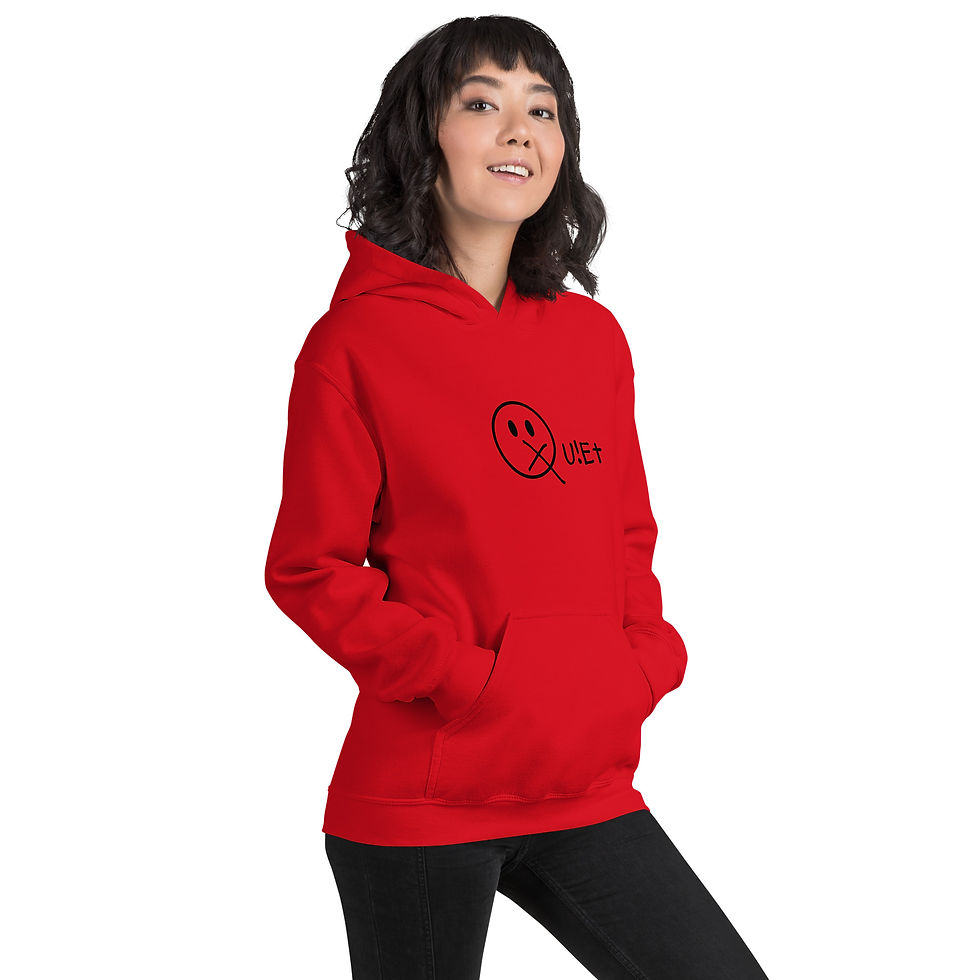 Thumbnail: Quiet Hoodie black logo