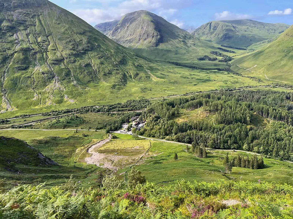 Looking down on The Clachaig