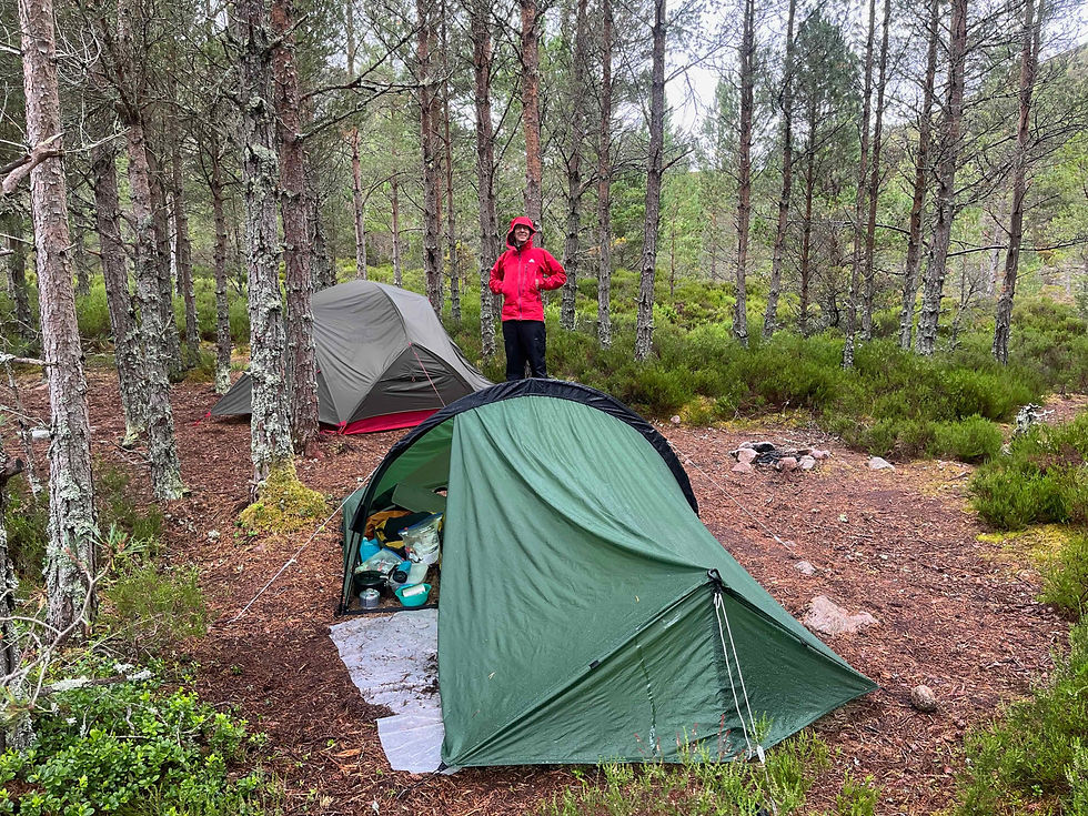 Camp by Luibeg Burn