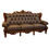 Thumbnail: Leather Mahogany Sofa Set