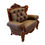 Thumbnail: Leather Mahogany Sofa Set