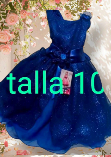 Miniatura: Vestido Infantil Escarcha y Flores