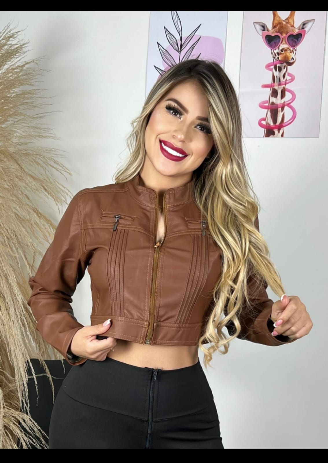 Chaqueta Corta Café Medio
