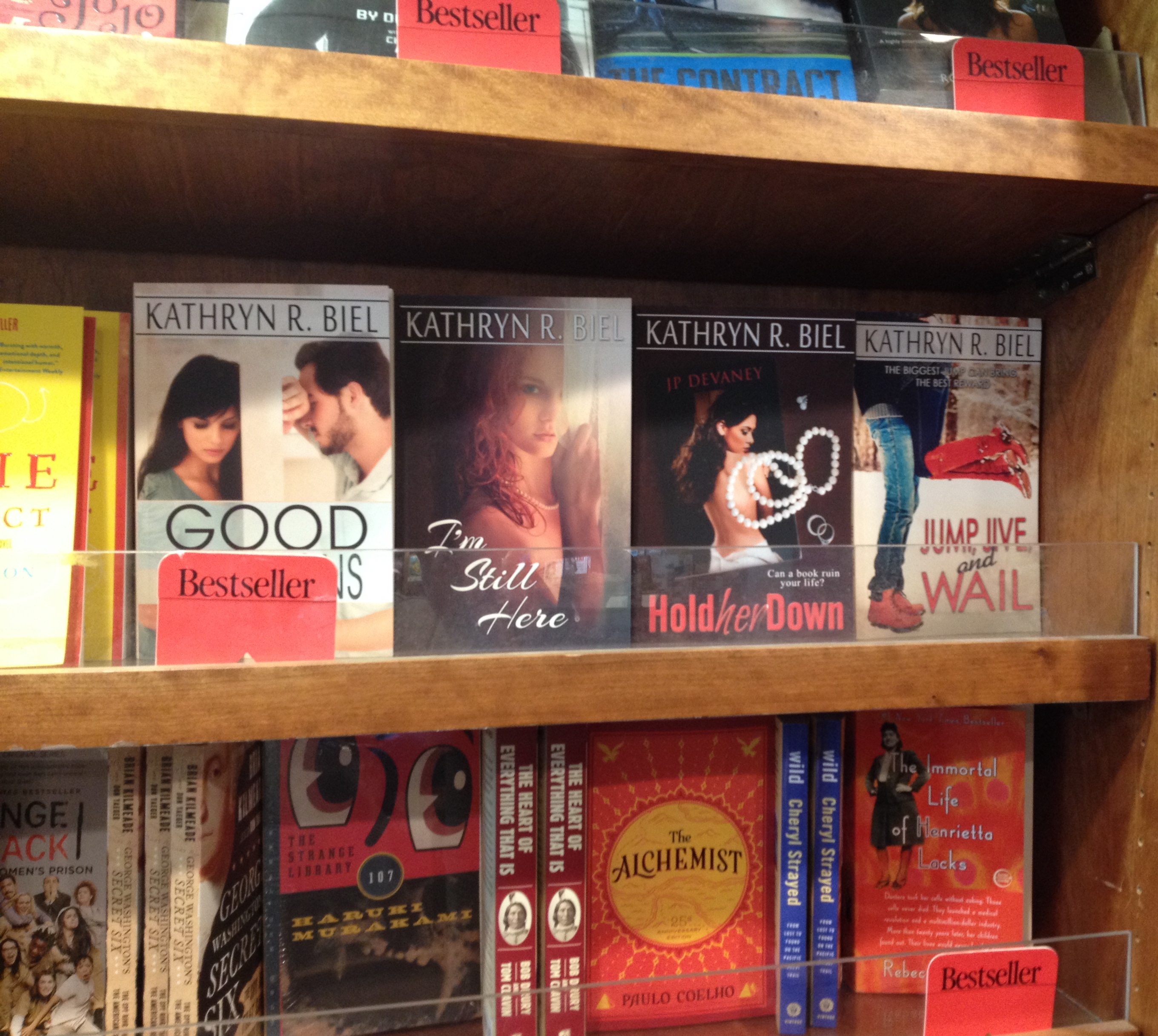 Books on a shelf