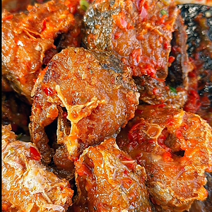 Peppered Fried croaker fish