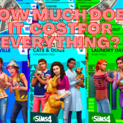 How much would it cost to buy all of  Sims 4 DLC?