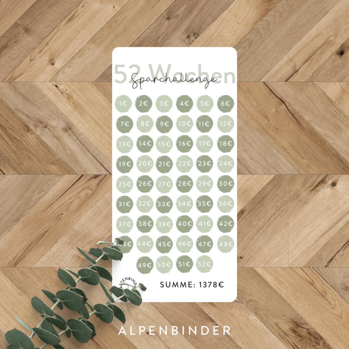 52-Wochen-Sparchallenge – A6