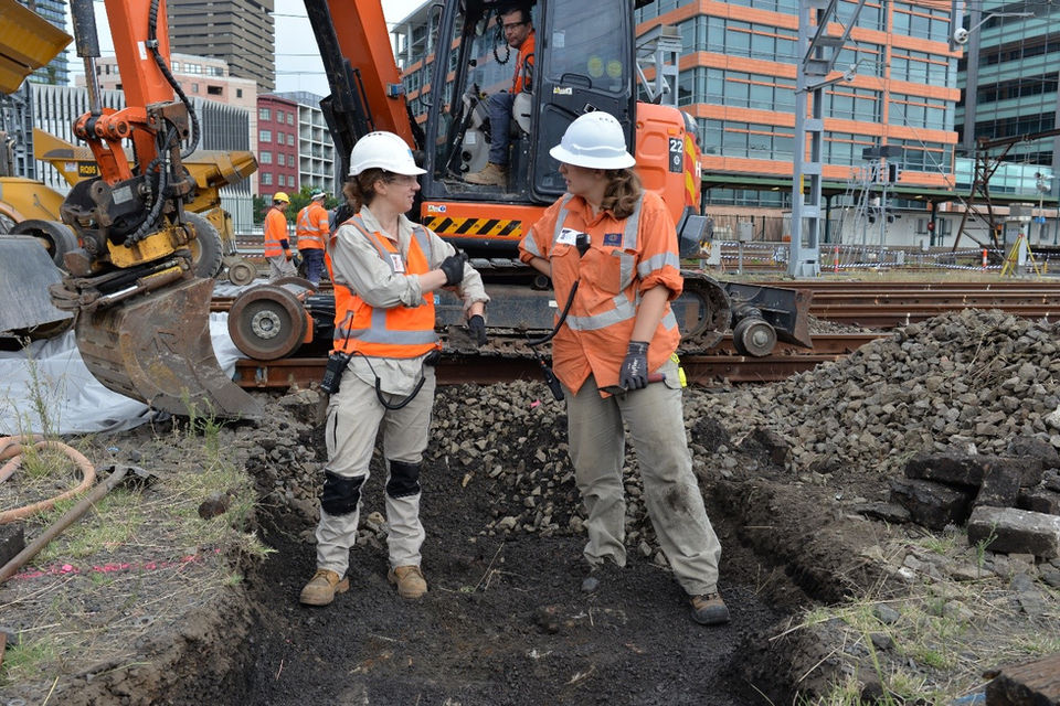 Fiona Leslie on Site at Central Station