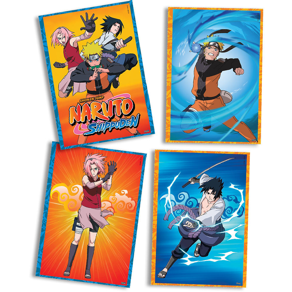 Kit 4 Quadros Decorativos Naruto Fenix Design Studio