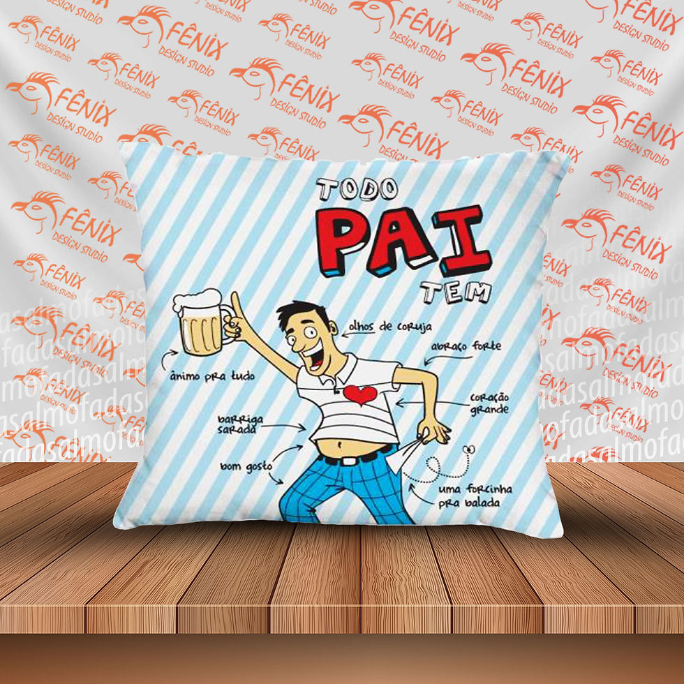 Miniatura: Almofada Dia dos Pais Grande 40x40 Personalizada