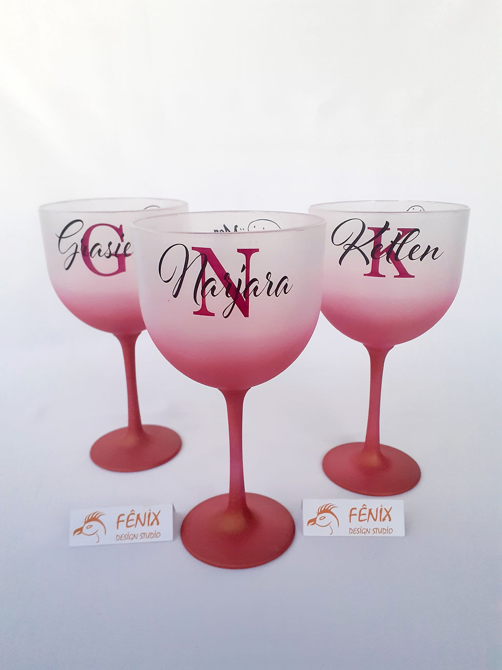 Miniatura: Trio de Taças Gin Degradê Personalizadas