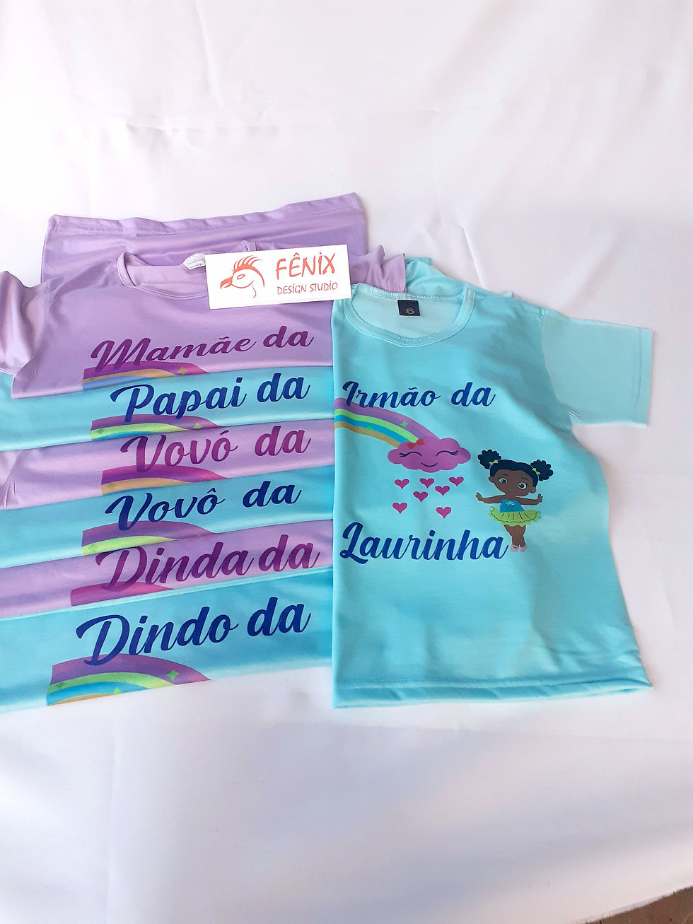 Kit Blusas para Aniversário 5 Peças Fenix Design Studio