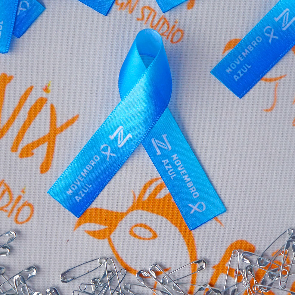 Miniatura: Lacinho Personalizado Novembro Azul 15 mm Fenix Design Studio