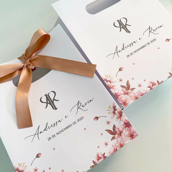 Sacola de Papel Aberta Personalizada Tamanho M