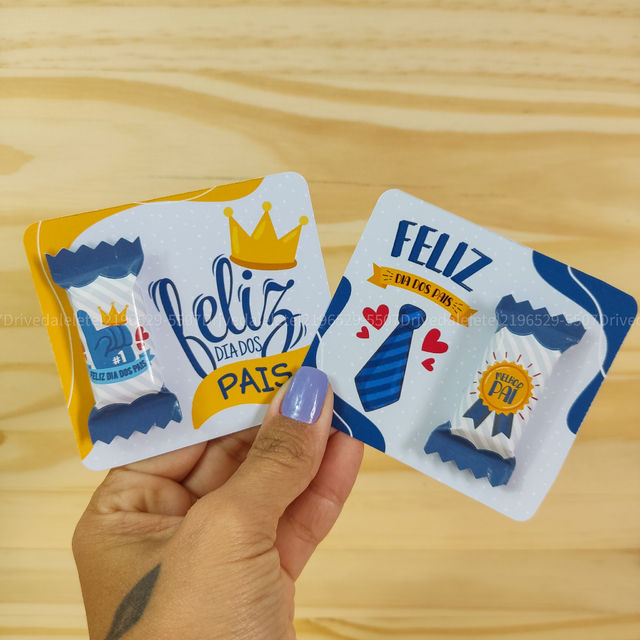 Miniatura: Card com Bala Dia dos Pais Personalizados