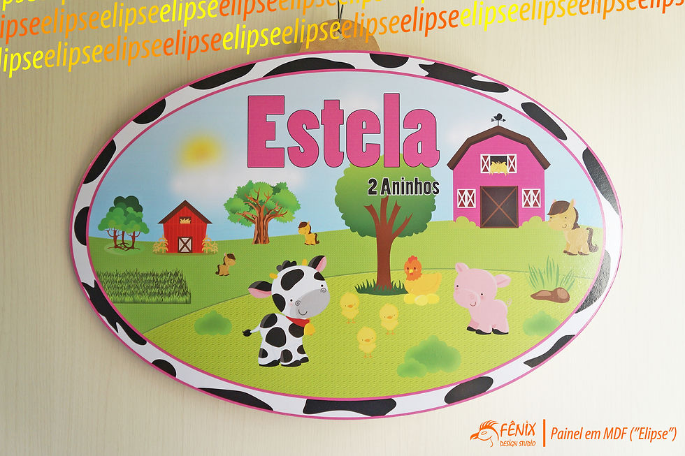 Miniatura: Painel Elipse MDF Personalizado 46 X 60 ou 66 x 40