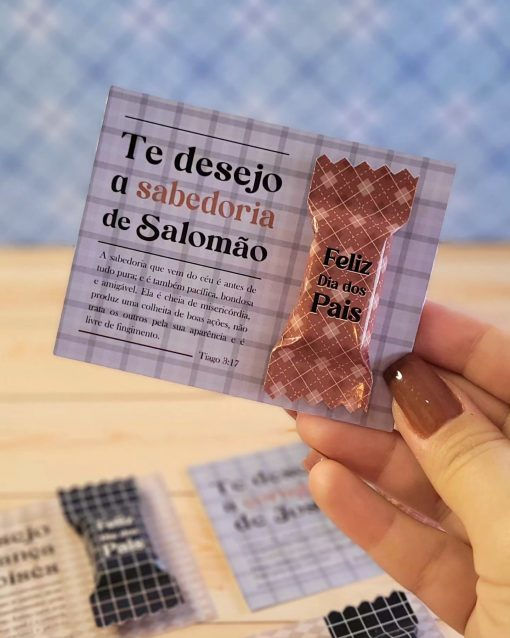 Miniatura: Card com Bala Dia dos Pais Personalizados