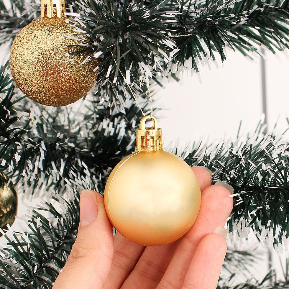 Miniatura: Bolas de Natal 4 cm Douradas Fenix Design Studio