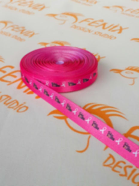 Fita Cetim Outubro Rosa Personalizada Por Encomenda Fenix Design Studio