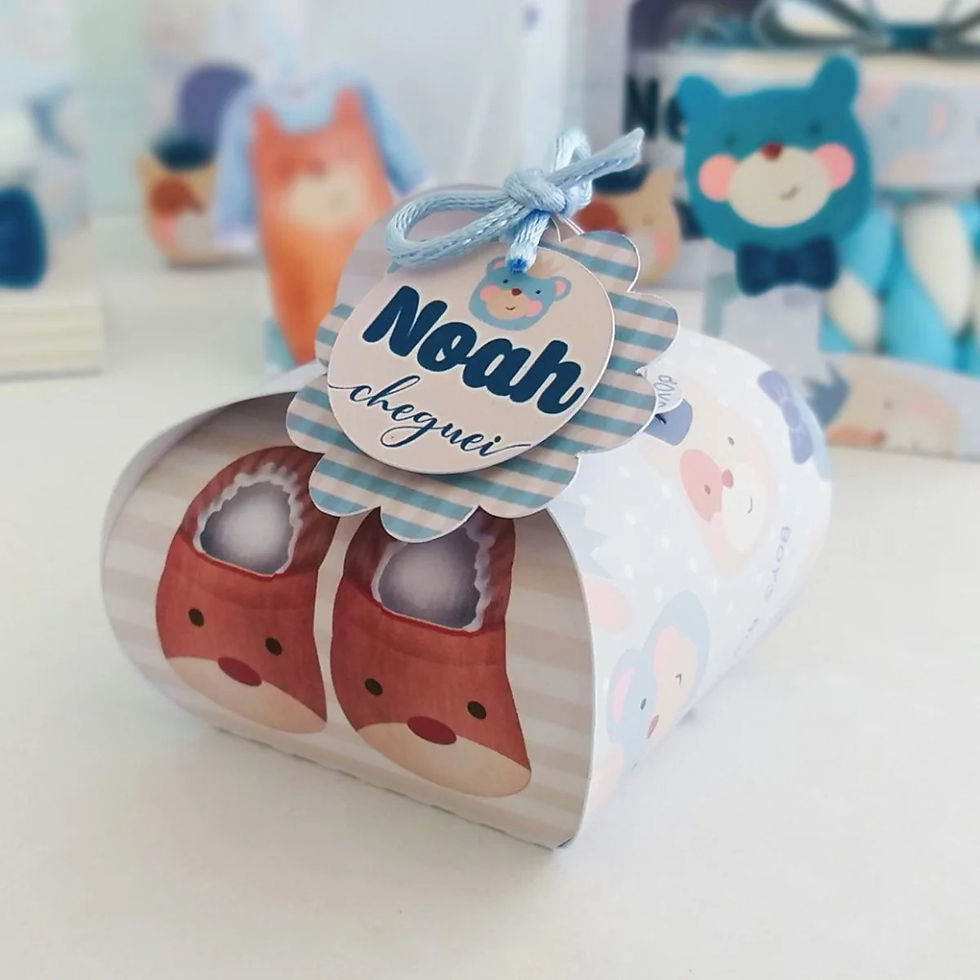 Miniatura: Caixa Porta Bombom Maternidade Menino Fenix Design Studio