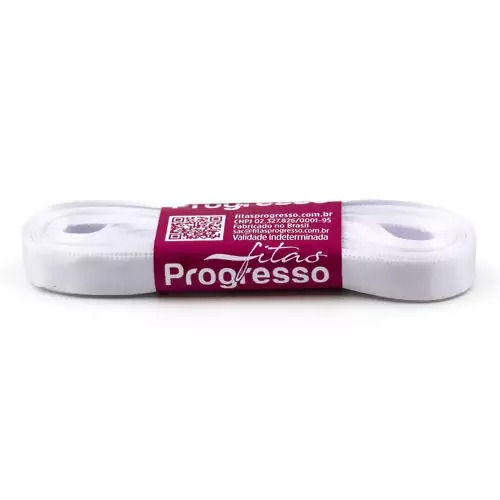 Fita Cetim Branca n02 Rolo 10 Metros Fenix Design Studio