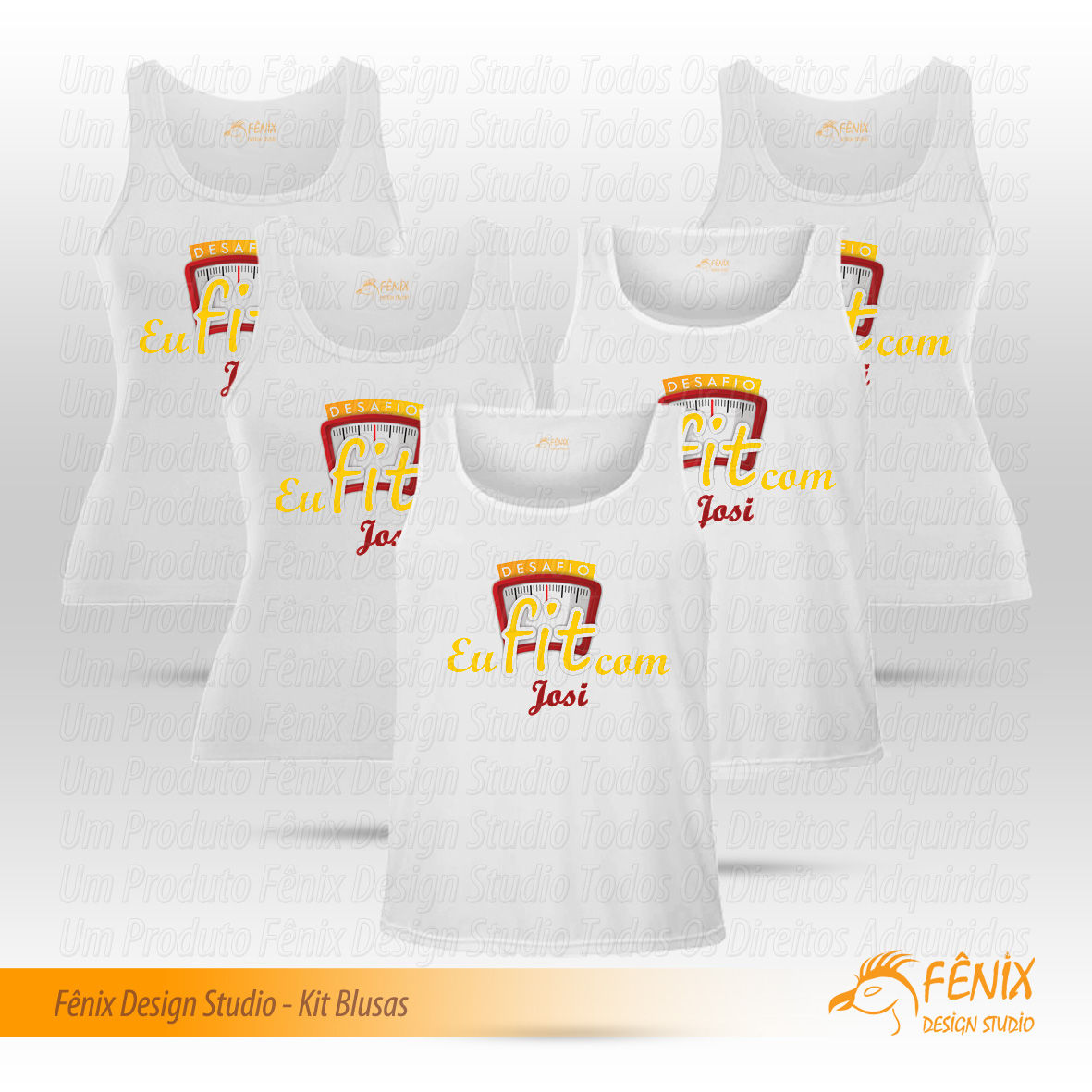 Kit Blusas Academia 5 Peças Fenix Design Studio